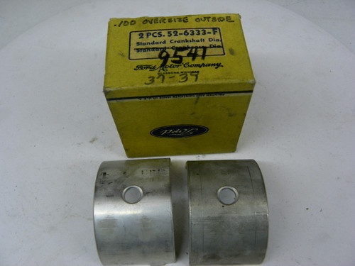 NOS Ford 52-6333-F Main Bearing Pair for 1937-1939 Ford V8-60 Flathead restoration. - Image 1