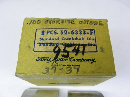 NOS Ford 52-6333-F Main Bearing Pair for 1937-1939 Ford V8-60 Flathead restoration. - Image 2