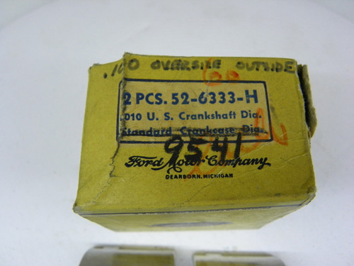 NOS Vintage Ford 52-6333-H Main Bearing Pair for 1937-1939 Flathead V8-60 restoration. - Image 2