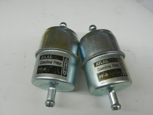 Atlas FF-8 Gasoline Fuel Filter (2-Pack) for vintage auto restoration. - Image 1