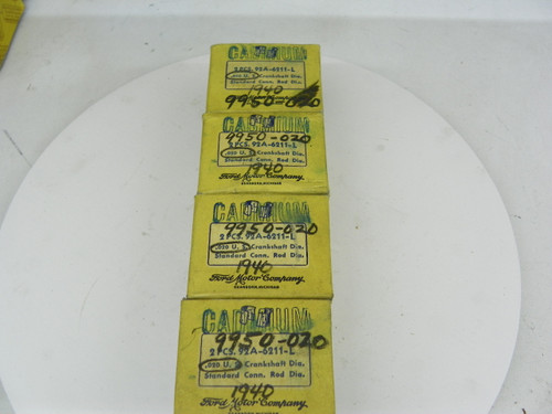 NOS Genuine Ford 92A-6211-L Cadmium Floating Rod Bearing Set for 1939-1942 Flathead V8 restoration. - Image 1