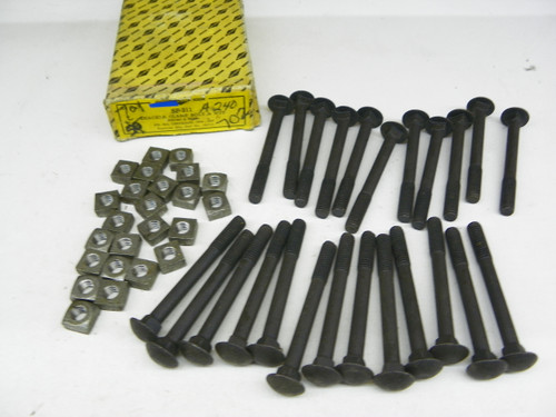 AutoCo SP-211 Shackle Clamp Bolt & Nut Kit for 1934-1947 Chevrolet Front Rear Suspension restoration. - Image 1