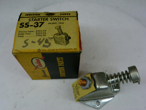 Vulcan SS-37 Starter Switch for 1950-1956 Chrysler Dodge Fargo Truck restoration. - Image 1
