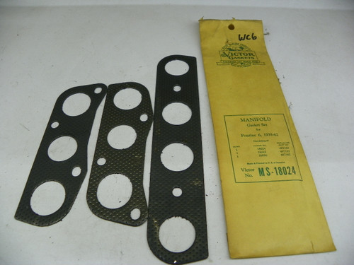 Victor MS-18024 Manifold Gasket Set for 1935-1942 Pontiac 6-Cylinder restoration - Image 1