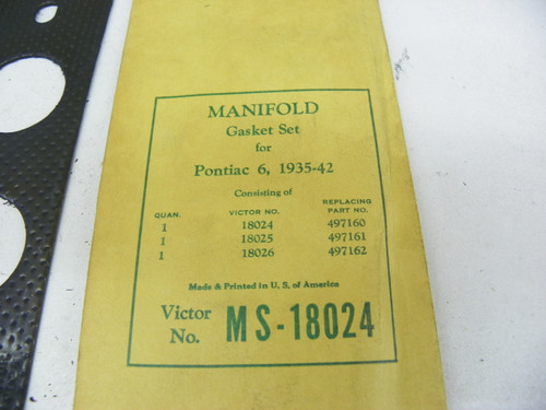 Victor MS-18024 Manifold Gasket Set for 1935-1942 Pontiac 6-Cylinder restoration - Image 2