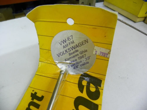 quickMount VW-67 AM-FM Antenna for 1967-1979 Volkswagen Beetle Karmann Ghia restoration. - Image 2