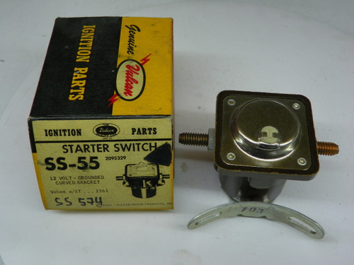 Vulcan SS-55 Starter Switch for 1961 Plymouth Valiant 12V Grounded restoration. - Image 1