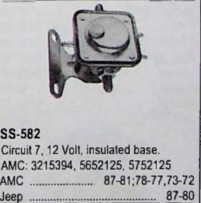 Standard SS-582 Starter Solenoid for 1972-1987 AMC Jeep restoration. - Image 2