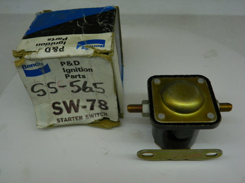 Bendix P&D SW-78 Starter Switch Solenoid NORS Made in USA for vintage auto electrical restoration. - Image 1