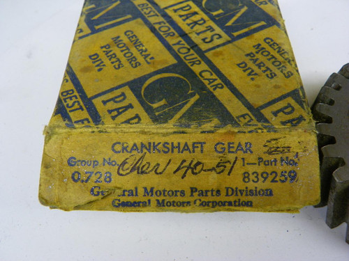 GM 839259 Crankshaft Gear for 1940-1952 Chevrolet 216 I6 restoration. - Image 2