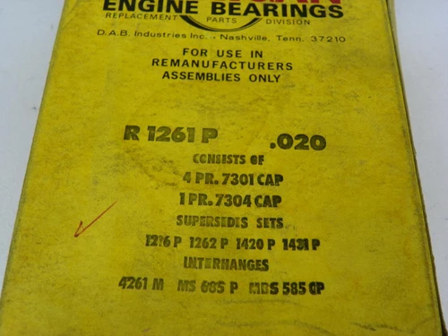 Michigan R1261P .020 Main Engine Bearings for 1964-1978 Ford FE FT V8 restoration. - Image 2