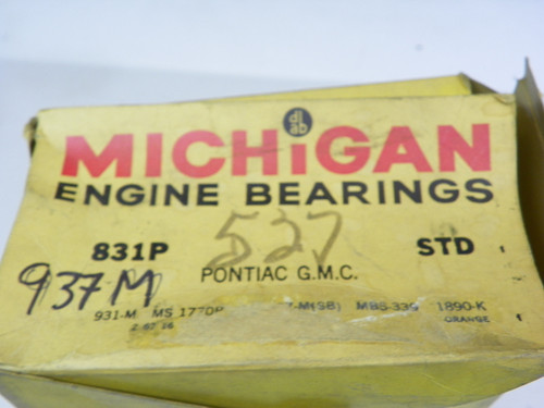 Michigan 831P Standard Crankshaft Main Bearings for 1955 Pontiac GMC V8 restoration - Image 2