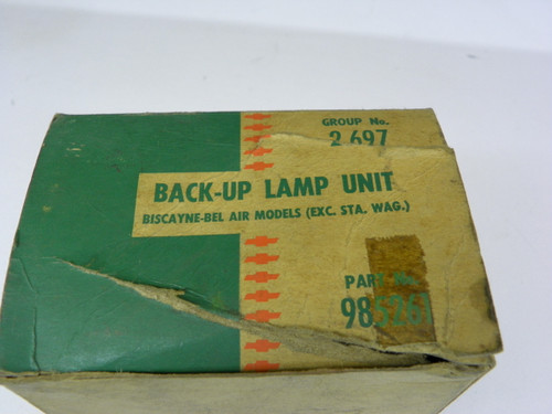 NOS Vintage 1962 Chevy Biscayne Bel Air Back-Up Lamp Accessory Kit GM 985261 with red lens for restoration. - Image 2