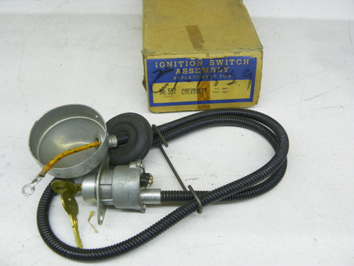 Unbranded 557 Ignition Switch Assembly for 1940 Chevrolet Passenger Car restoration. - Image 1