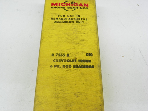 Michigan R7555K.010 Rod Bearings .010" for 1963-1974 Chevrolet GMC Pontiac inline 6 and V8 engines restoration. - Image 2