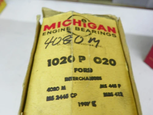 Michigan 1020 P 020 Main Bearing Set for 1958-1978 Ford 332-428 V8 engines restoration, .020 inch undersize. - Image 2