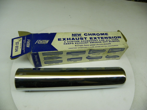 Fenton ST-9134 Chrome Exhaust Extension for 1930s-1950s Universal Custom Accessory restoration. - Image 1