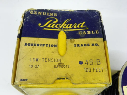 Packard 48-B 18 Gauge Low-Tension Wire 100 Ft NOS for vintage auto restoration. - Image 2