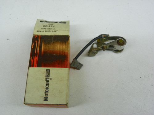 Motorcraft DP-124 Distributor Points Arm & Bracket Assembly for 1971-1973 Ford Pinto Mercury Capri 4 Cyl 2000cc restoration. - Image 1