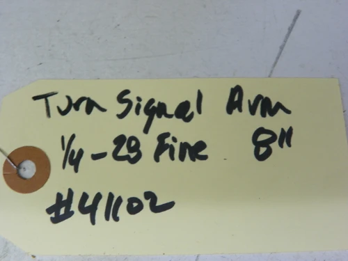 Unbranded 41102 Turn Signal Arm with 1/4-28 Fine Thread NOS restoration. - Image 2