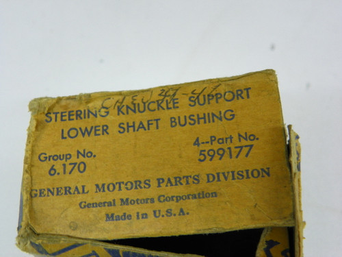 General Motors 599177 Steering Knuckle Lower Shaft Bushing for 1939-1948 Chevrolet restoration. - Image 2