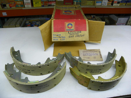 Delco / GM Genuine Parts 171-168 Rear Brake Shoes Axle Set for 1965-1969 Chrysler Dodge Plymouth C-Body restoration. - Image 1