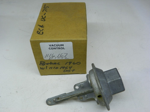 Delco Remy 1116167 Vacuum Control for 1958-1960 Pontiac All Models restoration. - Image 1