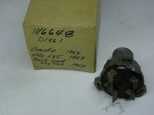 Delco-Remy 1116648 Ignition Switch for 1964 Chevrolet Chevelle Oldsmobile F85 Buick Special Skylark restoration. - Image 1