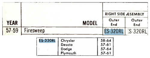 Moog ES320RL Right Outer Tie Rod End for 1957-1964 Chrysler DeSoto Dodge Plymouth restoration. - Image 2