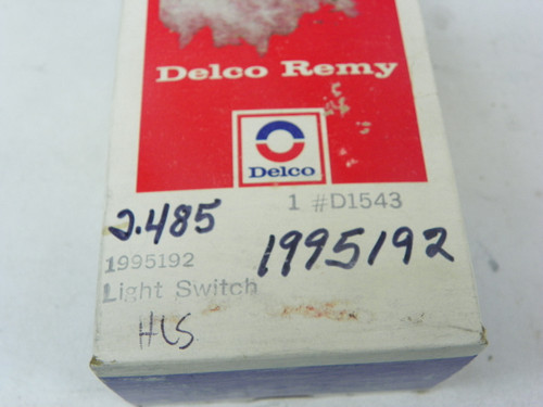 Delco Remy 1995192 Headlight Switch for 1968-1969 Chevrolet Camaro Rally Sport with console gauges restoration. - Image 2