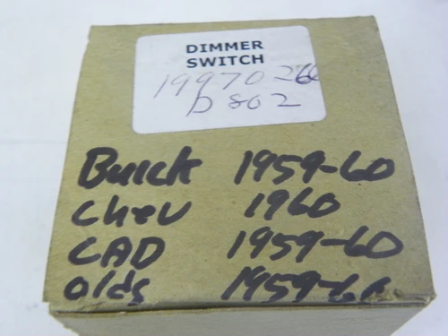 Delco Remy 1997026 Dimmer Switch for 1959-1960 GM Autronic Eye models restoration. - Image 2