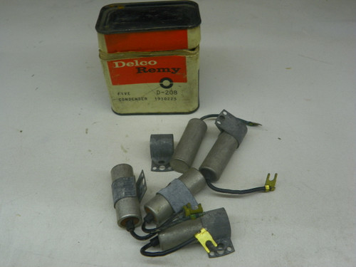 Delco Remy D-208 1910225 Ignition Condenser Lot of 5 NOS for vintage auto restoration. - Image 1