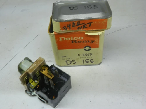 Delco Remy D-1563 Headlight Switch NOS for vintage automotive restoration. - Image 1