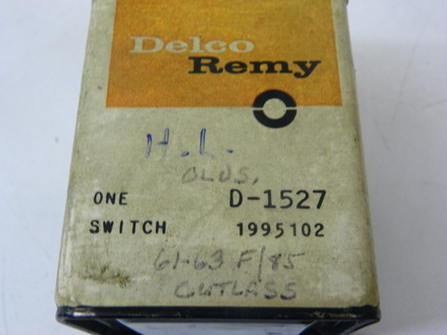 Delco Remy D-1527 Headlight Switch for 1961-1963 Oldsmobile F-85 Cutlass 1961-1962 Pontiac Tempest restoration. - Image 2