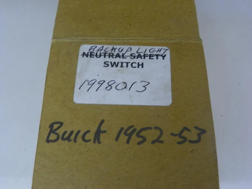 Delco-Remy 1998013 Backup Light Neutral Safety Switch for 1952-53 Buick Special, 1952 Super manual transmission. - Image 2
