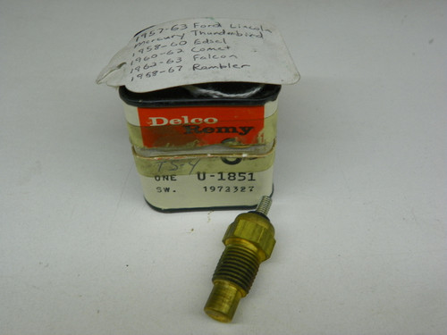 Delco Remy U-1851 Temperature Switch for 1957-63 Ford Lincoln Mercury Thunderbird restoration. - Image 1