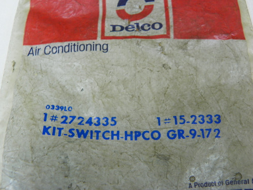 Delco 2724335 15-2333 A/C High-Pressure Cutoff Switch Kit NOS for vintage auto restoration. - Image 2