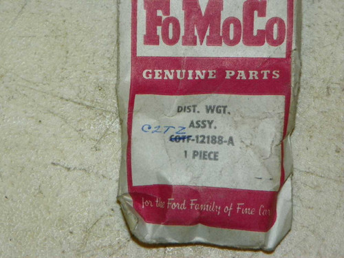 Ford Truck 1962 Distributor WGT. ASSY Part No.: C2TZ-12188-A. Shop vintage car parts at ocpnw.com! Ford Truck 1962 Distributor WGT. ASSY Part No.: C2TZ-12188-A. Shop vintage car parts at ocpnw.com!