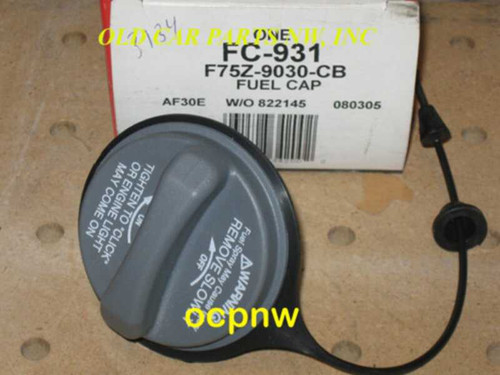 Ford Motorcraft Fuel Cap Part No.: FC931 OEM (F75Z-9030-CB). Shop vintage car parts at ocpnw.com! Ford Motorcraft Fuel Cap Part No.: FC931 OEM (F75Z-9030-CB). Shop vintage car parts at ocpnw.com!