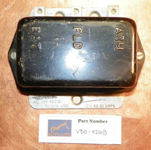 NOS OEM Auto-Lite 12V Voltage Regulator 1962 Studebaker 6 Cyl & V8 VBO-4201B. Shop vintage car parts at ocpnw.com!