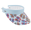 Women's Adjustable Coil Visor by Sun N' Sand – "Flip Flops"-  Cotton Visor w/ Coil" - UV 50 Protection