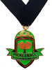 Pickleball Medal - BRONZE - 3' Pickleball Medal Award with Free V Shaped Ribbon, One Size