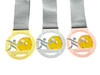 Pickleball Medals, Set of 3 - Gold, Silver & Bronze - 3" Pickleball Medal Award with Free Ribbon