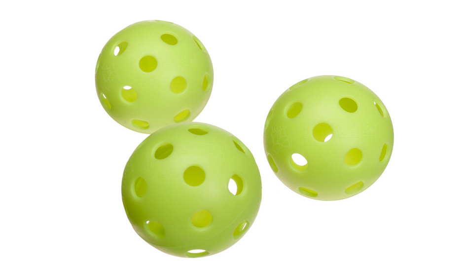 JUGS Indoor Pickleball Balls - Lime - 6 Pack - Pickleball