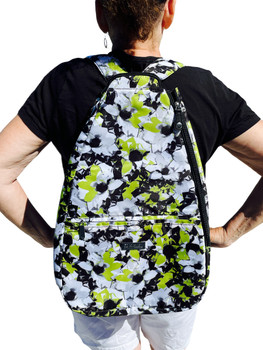 SALE! - Printed Backpack - Multi-Color "Morning Glory" Design - Great for Pickleball - 75% OFF