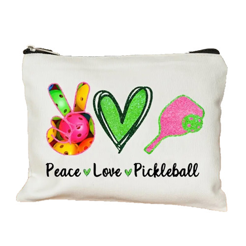 Pickleball Pattern - "Cosmetic Bag" | Enjoy The Ultimate In Organization | Peace/Love/Pickleball Pattern 