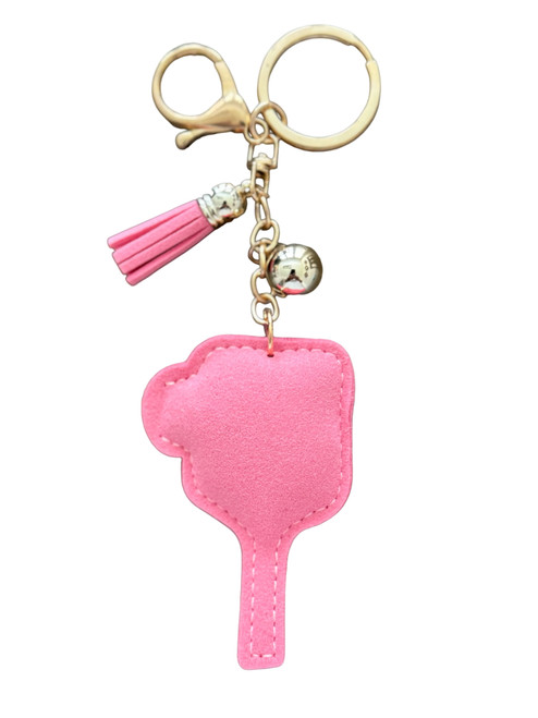 Crystal Studded Pickleball Paddle Keychain | Pink | Perfect Addition To Your Bag Crystal Studded Pickleball Paddle Keychain | Pink | Perfect Addition To Your Bag