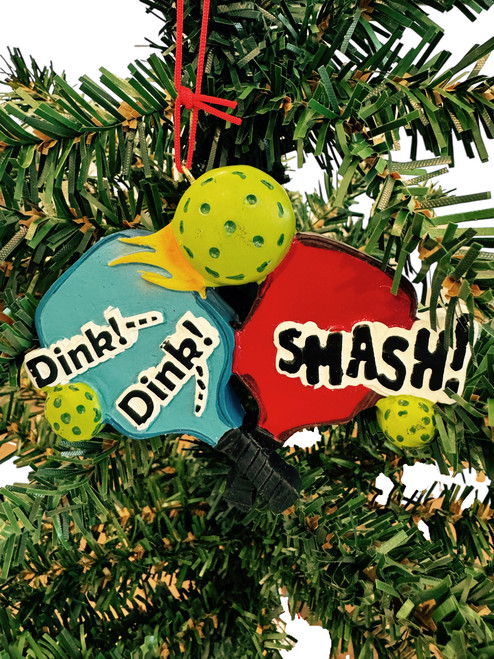 Collectible - Pickleball Inspired "Dink/Dink SMASH!" Hanging Ornament  w/ Gift Box