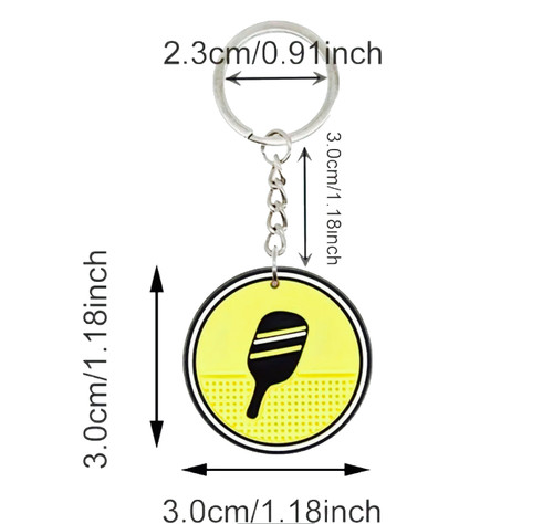 12-Pack of PVC Pickleball Keychains in Assorted Colorful & Unique Designs – Perfect For Bags, Keys, Backpacks, etc. 12-Pack of PVC Pickleball Keychains in Assorted Colorful & Unique Designs – Perfect For Bags, Keys, Backpacks, etc.