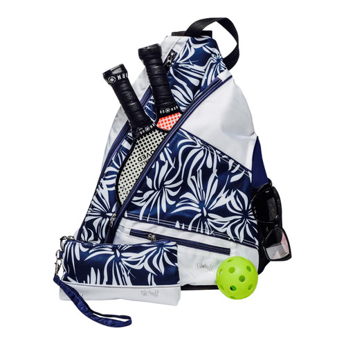 Ladies Printed Pickleball Sling Bag - "Albatross" - New - Designed Expressly for Pickleball